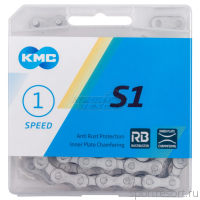 Цепь KMC S1 Wide RB (1ск,112зв) Gray