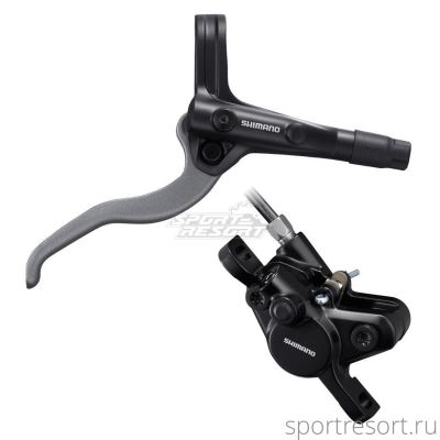 Тормоз дисковый Shimano MT400 задний (1700мм, черный, серая ручка)