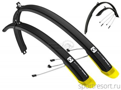 Крылья Simpla UBIQUIT Urban SDL 46 мм '28 Black/Yellow S 26.1