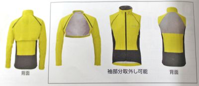 Ветровка Shimano windproof Tour Zipp Of (черн-желт) ECW-JARS-KS02ML