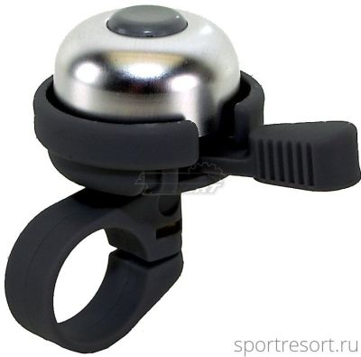 Звонок M-Wave Ding-Dong Mini Bicycle Bell 33mm серебристо-черный 5-420181