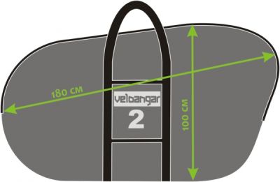 Чехол для велосипеда Veloangar №2 Синий с серыми элементами v2-blue-grey