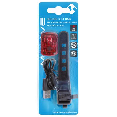 Велофонарь задний M-Wave Helios K 1.1 USB SL 5-220559