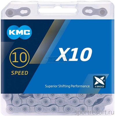 Цепь KMC X-10 (10ск,116зв) Gray