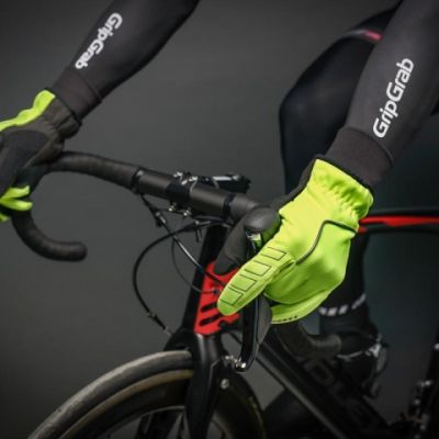 Велоперчатки GripGrab Windster Hi-Vis Fluo Yellow (теплые) S 1030