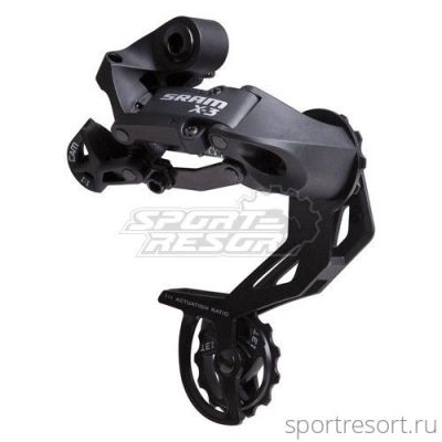 Переключатель задний Sram X3 (7/8ск, Long Cage, черный)
