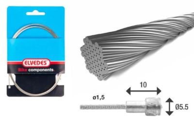 Трос тормоза ELVEDES Road Inox 1.5x2250 mm 49 жил