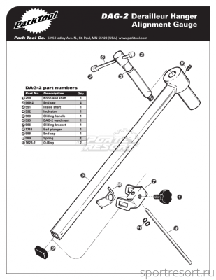 Держатель индикатора для Park Tool DAG-1/2/2.2 PTL586