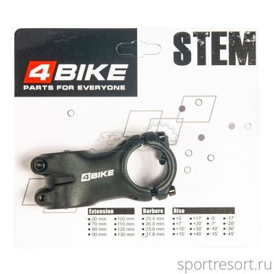 Вынос 4Bike TDS-C301 (1-1/8", 31.8, 75mm, +6°)