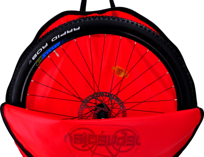 Сумка-чехол для колеса Veloangar №5 Черный с красными элементами Veloangar №5